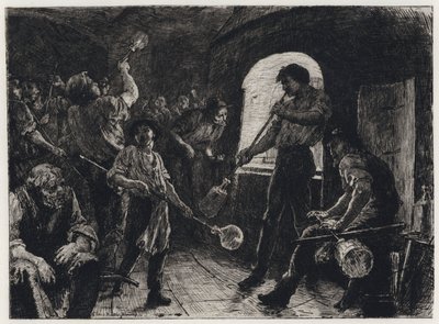Dmuchanie szkła (trawienie) autorstwa George Percy Jacomb Hood