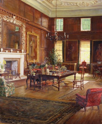 Wnętrze sali reprezentacyjnej, Dom Gubernatora, Szpital Królewski, Chelsea, 1922 autorstwa George Percy Jacomb Hood