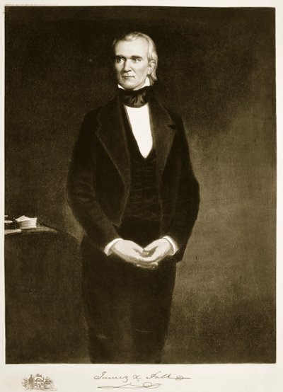 James K. Polk (1795-1849), 11. Prezydent Stanów Zjednoczonych Ameryki, wyd. 1901 (fotograwiura) autorstwa George Peter Alexander Healy