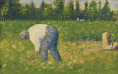 Pracujący chłop, 1883 autorstwa George Pierre Seurat