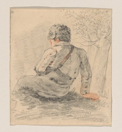 Siedzący chłopiec, widziany z tyłu autorstwa George Pieter Westenberg