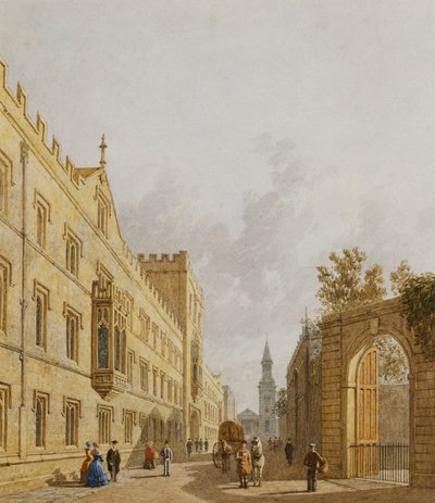 Exeter College, Oksford, 1848 autorstwa George Pyne