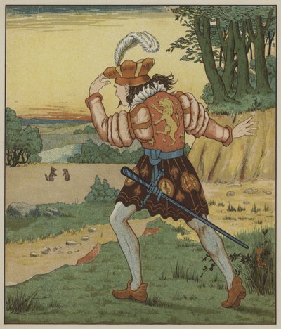 Ilustracja do Rumpelstiltskin autorstwa braci Grimm autorstwa George R. Halkett