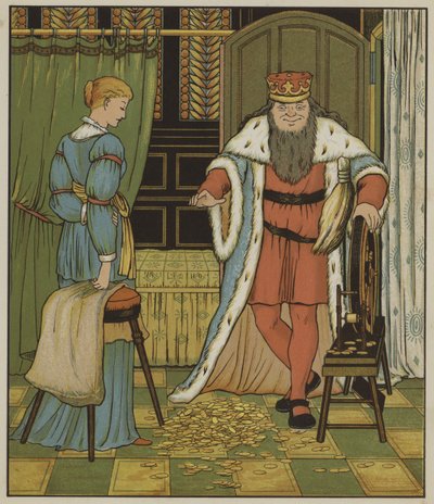 Ilustracja do Rumpelstiltskin autorstwa braci Grimm autorstwa George R. Halkett