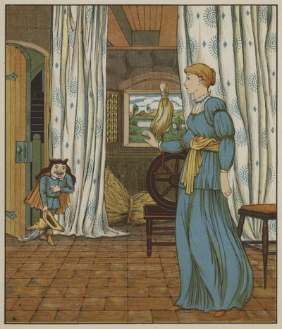 Ilustracja do Rumpelstiltskin autorstwa braci Grimm autorstwa George R. Halkett