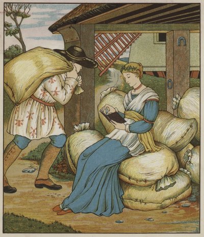 Ilustracja do Rumpelstiltskin autorstwa braci Grimm autorstwa George R. Halkett