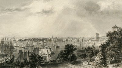 „Miasto Nowy Jork z Brooklyn Heights”, 1874. autorstwa George R. Hall