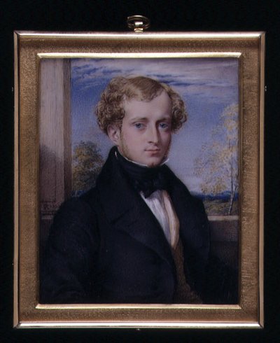 Miniatura portretowa nieznanego mężczyzny, prawdopodobnie pana Ashby autorstwa George Richmond