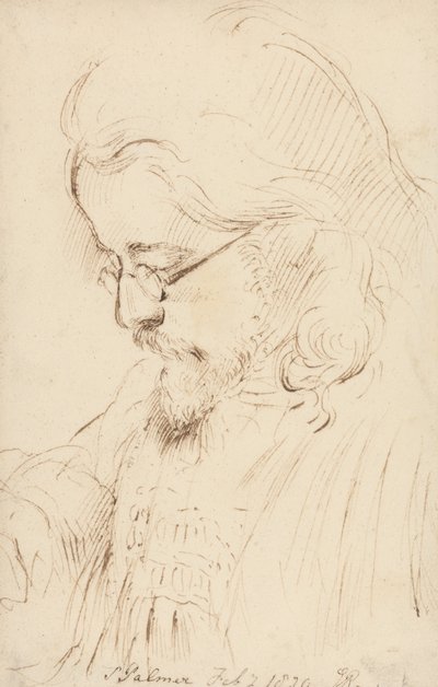 Portret Samuela Palmera, głowa i ramiona autorstwa George Richmond