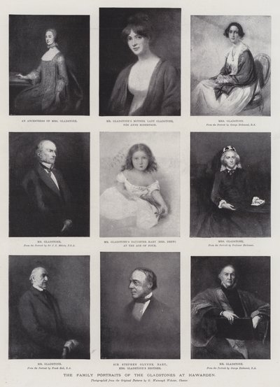 Portrety rodzinne Gladstones w Hawarden autorstwa George Richmond
