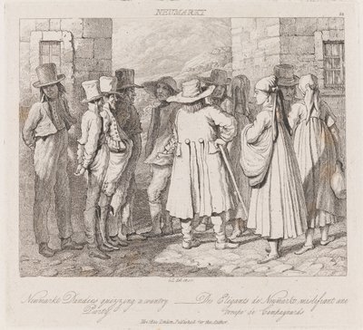 Dandies, Neumarket, c.1821 (akwaforta) autorstwa George Robert Lewis