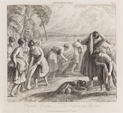 Harvest, Augsbourg, c.1821 (akwaforta) autorstwa George Robert Lewis
