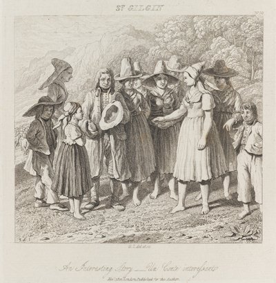 Ciekawa historia, St. Gilgin, ok. 1821 (akwaforta) autorstwa George Robert Lewis