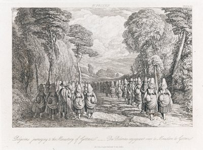 St. Polten - Pilgrims, ok. 1821 (akwaforta) autorstwa George Robert Lewis