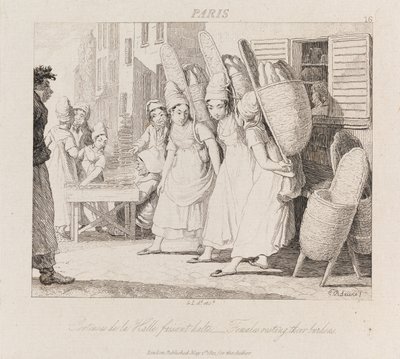Kobiety odpoczywające, Paryż, ok. 1821 (akwaforta) autorstwa George Robert Lewis