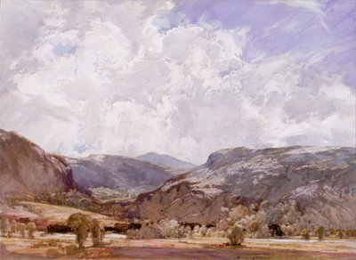 Conwy Valley - Midday (kolor ciała na papierze) autorstwa George Robert Rushton