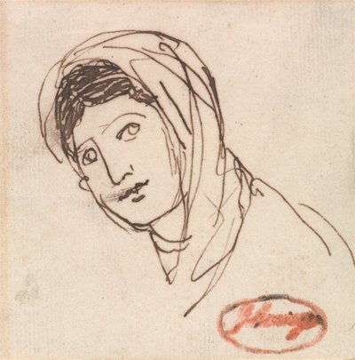 Kobieca głowa autorstwa George Romney