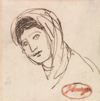 Głowa kobiety autorstwa George Romney