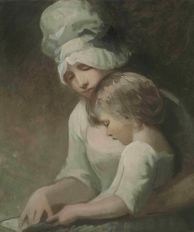 Czytająca matka z dzieckiem Pani Cumberland i jej syn autorstwa George Romney
