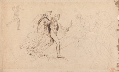 Apollo i Diana za "Zniszczenie dzieci Niobe" autorstwa George Romney