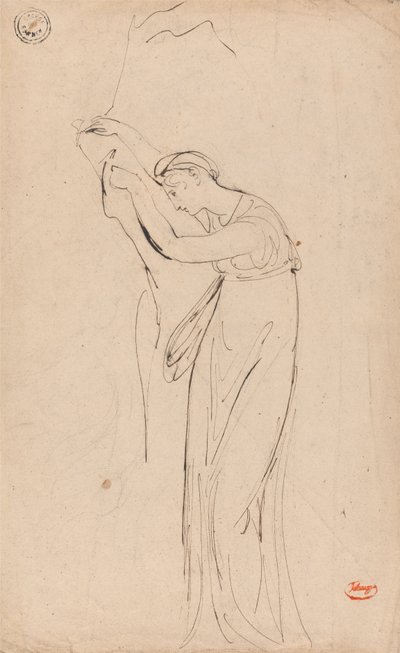 Zniewolona lub przygnębiona kobieta: Prawdopodobnie Andromacha autorstwa George Romney