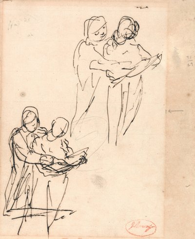Para badająca książkę autorstwa George Romney
