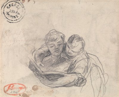 Para czytająca książkę autorstwa George Romney