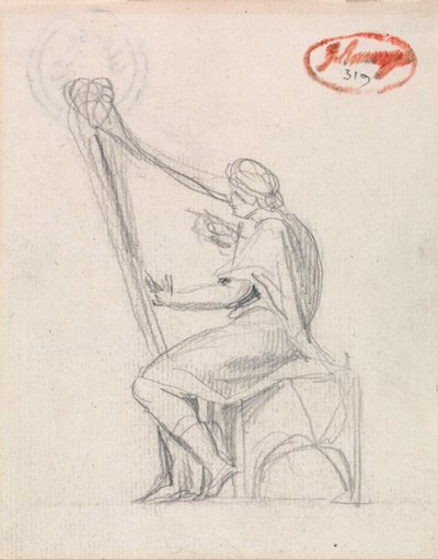 David grający na harfie autorstwa George Romney