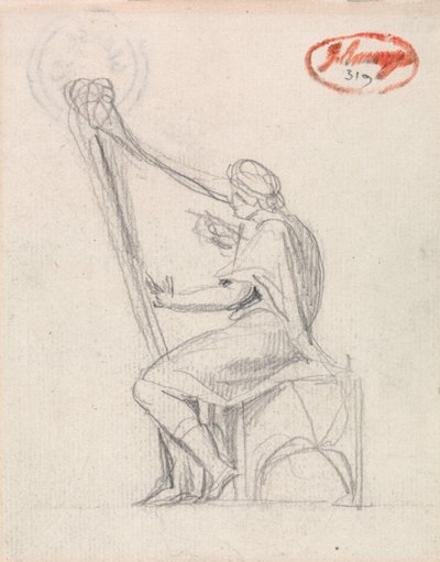 Dawid grający na harfie autorstwa George Romney