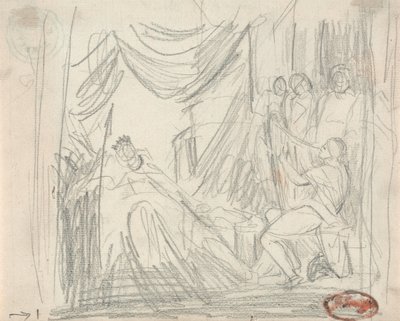 Dawid grający na harfie przed królem Saulem autorstwa George Romney