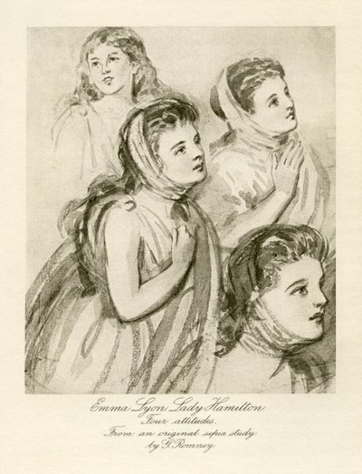 Emma Lady Hamilton autorstwa George Romney