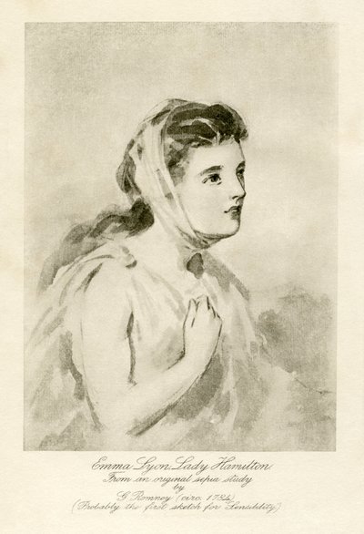 Emma Lady Hamilton autorstwa George Romney