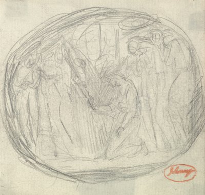 Egzekucja Marii Stuart autorstwa George Romney
