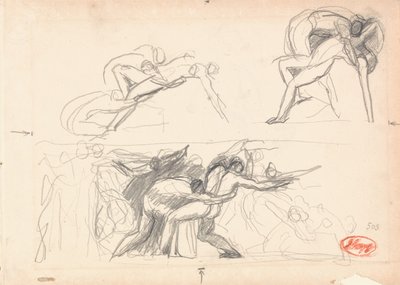 Studium kompozycji postaci; Piekło autorstwa George Romney