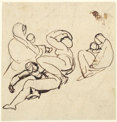 Studium figur kobiet i dzieci w cierpieniu autorstwa George Romney