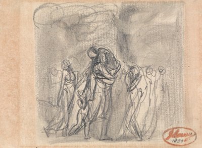 Uciekająca grupa postaci autorstwa George Romney