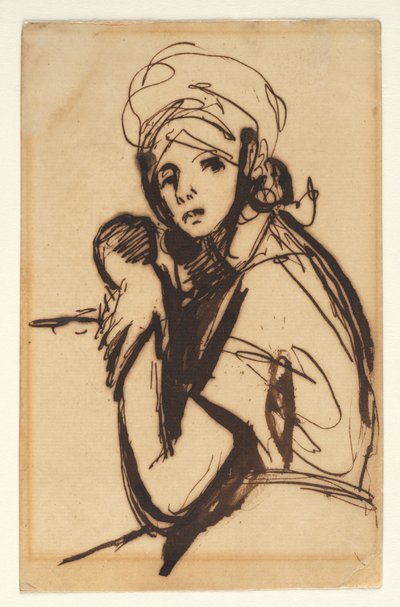 Półpostaciowa rzeźba młodej kobiety autorstwa George Romney