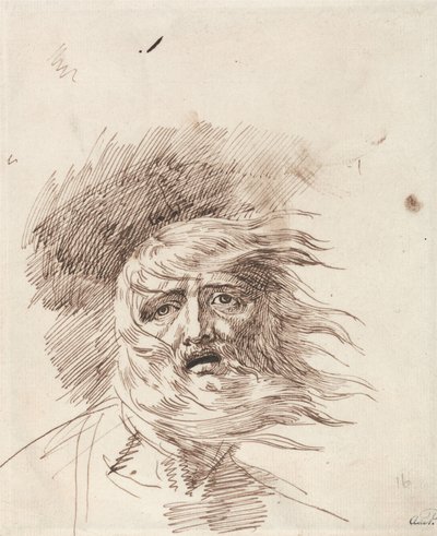 Król Lear w burzy autorstwa George Romney