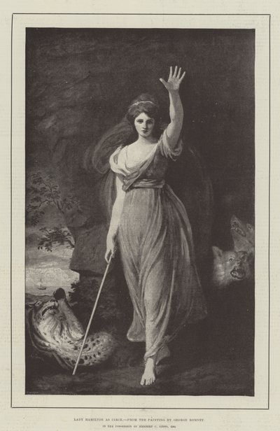Lady Hamilton jako Circe autorstwa George Romney
