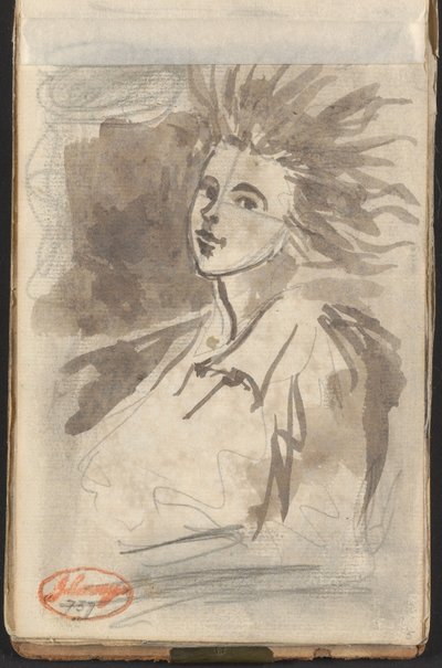 Dama z rozwianymi włosami autorstwa George Romney