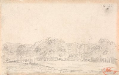 Krajobraz, prawdopodobnie Eartham autorstwa George Romney