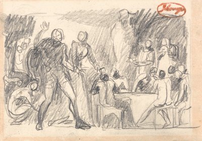 Makbet: Scena bankietu autorstwa George Romney
