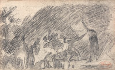 Makbet w jaskini czarownic: Druga wizyta autorstwa George Romney