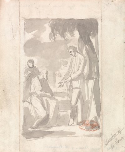 Major Pierson i bramin autorstwa George Romney