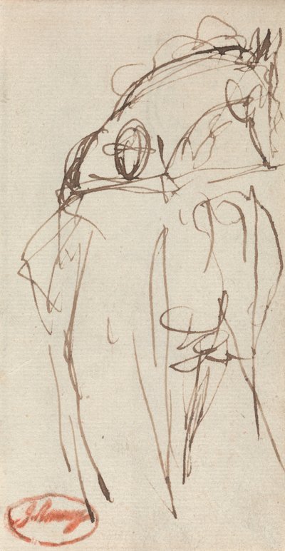 Człowiek i koń autorstwa George Romney