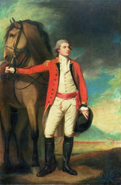 Portret generała majora Jamesa Hartleya w mundurze kapitana armii bombajskiej autorstwa George Romney