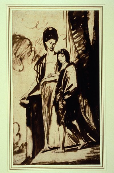 Portret matki i jej syna (prawdopodobnie Jane, księżna Gordon i jej syn George, pierwszy markiz Huntley) autorstwa George Romney