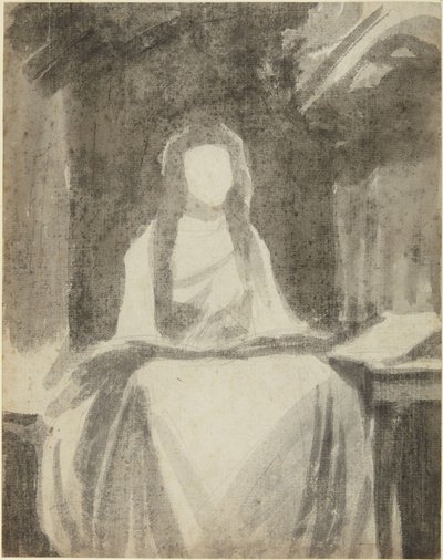 Studium portretowe Lady Hamilton jako św. Cecylii autorstwa George Romney