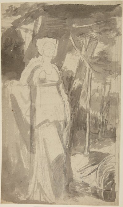 Studium portretowe panny Francis Woodley autorstwa George Romney