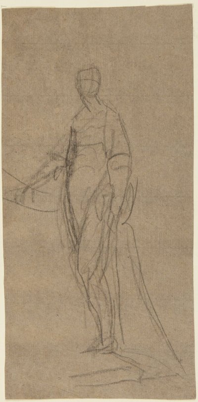 Studium portretowe przedstawiające stojącą kobietę autorstwa George Romney